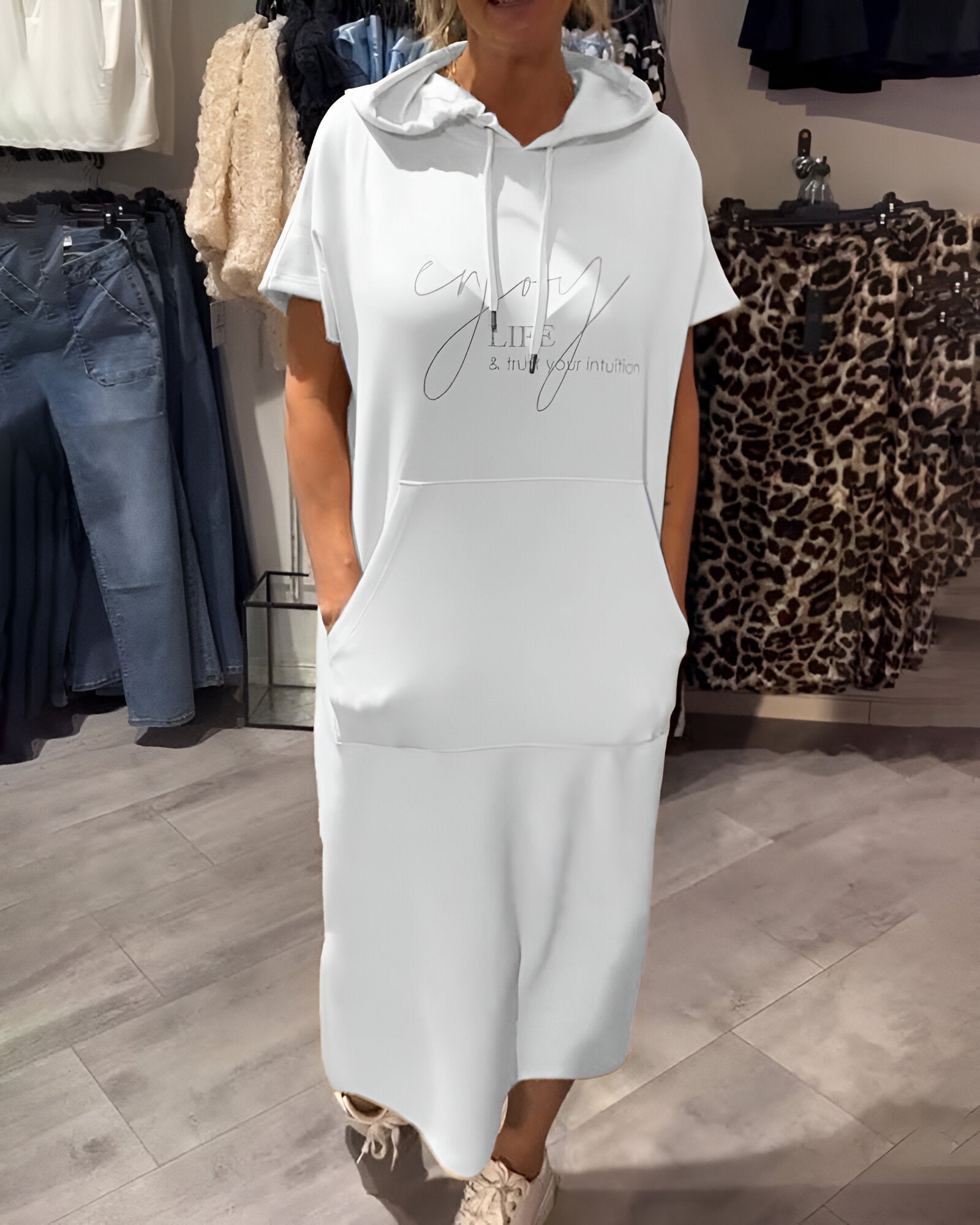 Saskia | Sukienka Bluza z Kapturem