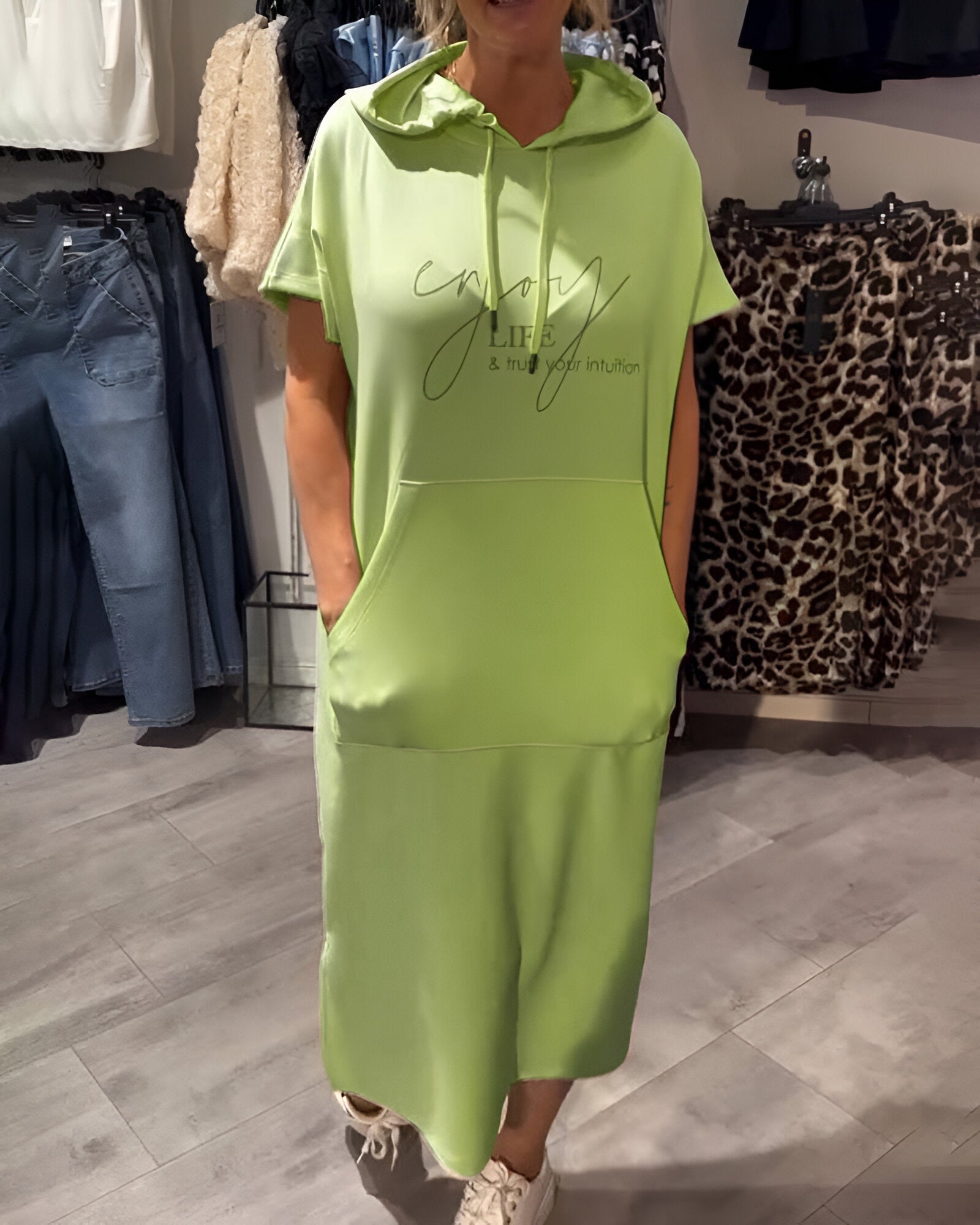 Saskia | Sukienka Bluza z Kapturem