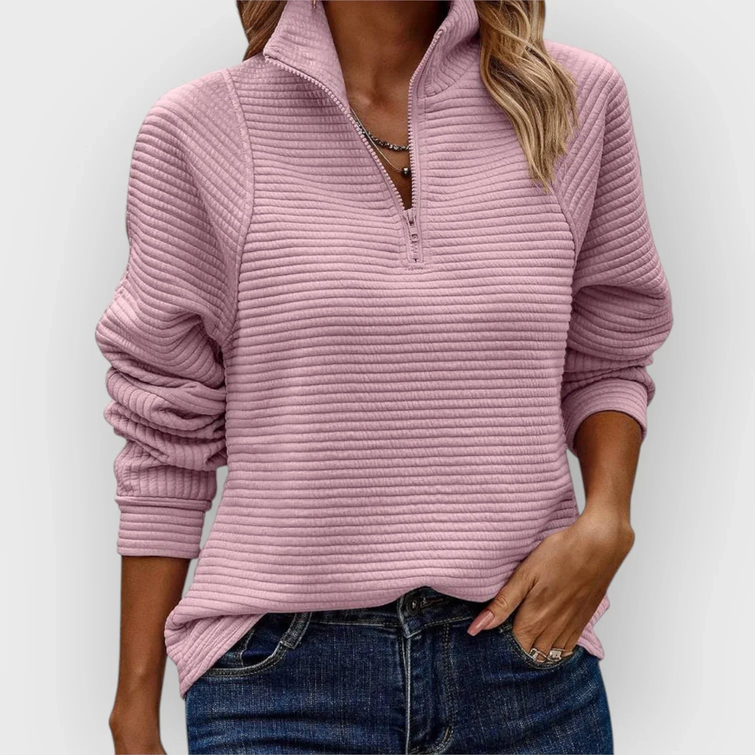 Klara | Bluza z półzamkiem